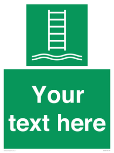 Custom sign safe condition Embarkation ladder